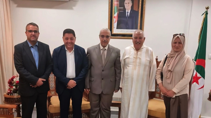 زيد الخير يستقبل وفد مركز "الأمير عبد القادر" بإيطاليا
