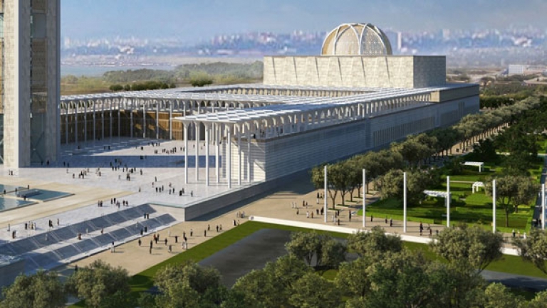 رخام محلي لتلبيس أرضية وجدران جامع الجزائر