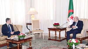 رئيس الجمهورية، السيد عبد المجيد تبون- كاتب الدولة للشؤون الخارجية للولايات المتحدة الأمريكية أنتوني بلينكن