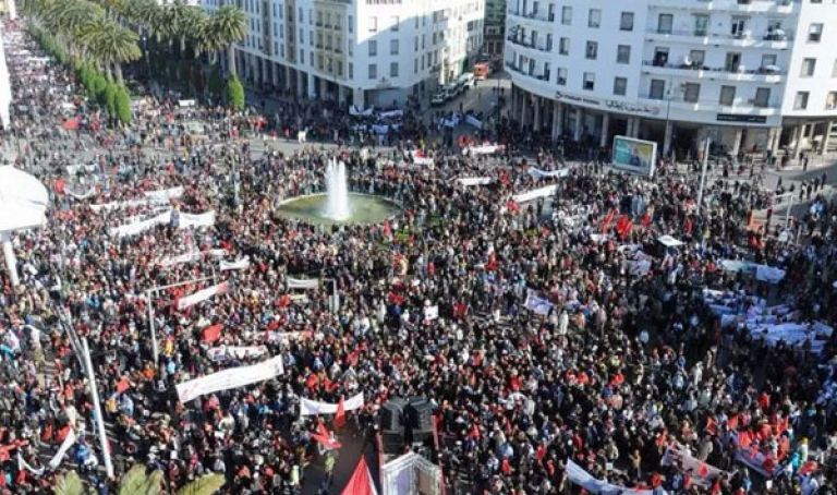 مسيرة حاشدة في الرباط تضامنا مع معتقلي حراك الريف