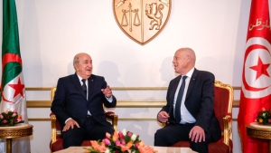 رئيس الجمهورية، السيد عبد المجيد تبون-الرئيس التونسي، السيد قيس سعيد