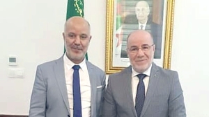 بلمهدي يستقبل رئيس اتحاد جمعيات الجزائريين بإيطاليا