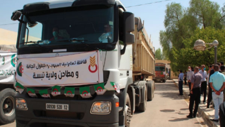 إرسال مساعدات إلى الطارف وسوق أهراس
