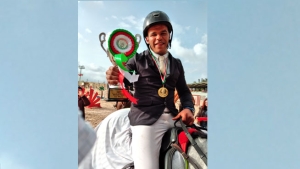 فهد مصباح عضو الفريق الوطني للفروسية