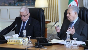رئيس مجلس الأمة، صالح قوجيل-رئيس المجلس الشعبي الوطني، إبراهيم بوغالي