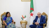  وزير الصناعة الصيدلانية وسيم قويدري - سفيرة الهند بالجزائر سواتي فيجاي كولكارني 