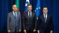 الوزير الأول السلوفيني، روبيرت غولوب - وزير الصحة، عبد الحق سايحي- وزير العمل والتشغيل والضمان الاجتماعي، فيصل بن طالب