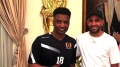 قائد "الخضر" ولاعب الأهلي السعودي رياض محرز- الدولي السعودي السابق، محمد نور