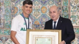 رئيس الجمهورية، السيد عبد المجيد تبون - العداء الجزائري جمال سجاتي