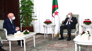 رئيس الجمهورية السيد عبد المجيد تبون -وزير الدولة والشؤون الخارجية البرتغالي أوغوشتو سانتوش سيلفا