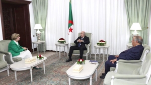 رئيس الجمهورية السيّد عبد المجيد تبون- سفيرة الولايات المتحدة الأمريكية لدى الجزائر، السيّدة إليزابيث مور أوبين
