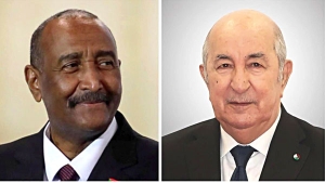 رئيس الجمهورية السيد عبد المجيد تبون-رئيس مجلس السيادة لجمهورية السودان الشقيق، الفريق أول ركن عبد الفتاح البرهان عبد الرحمان