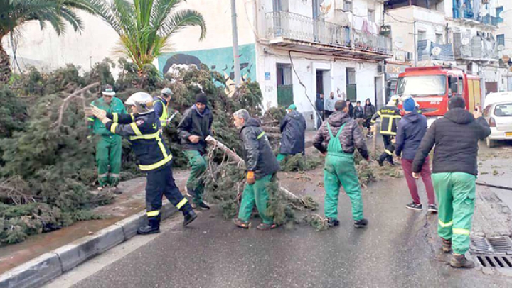13 مصابا بجروح خفيفة جراء الرياح القوية